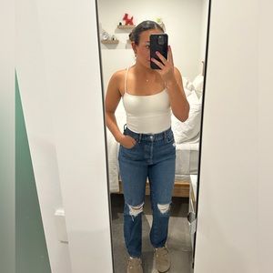 Hugh rise Pacsun straight leg jeans.